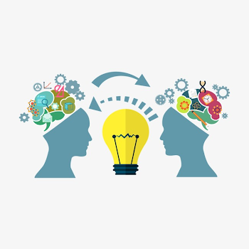 Vector Creative Exchange Of Ideas And Creative, Character, Brain ...