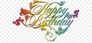Vector creative happy birthday WordArt 