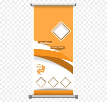Vector creative roll up display rack creative 