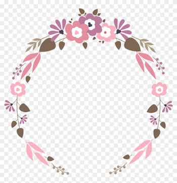 Vector Floral Garland Wedding Flat - Vectores Florales Png