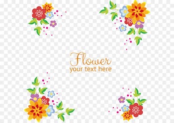 Vector flowers background border 