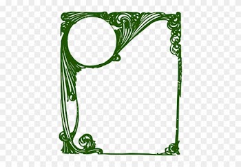Vector Frame Clipart Curly - Green Photo Frame In Png