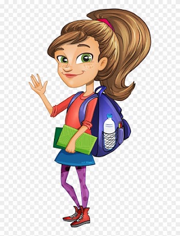 Vector Girl Student - Vector Art Character Girl