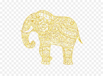 Vector Golden Elephant 