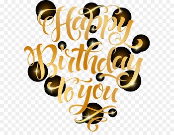 Vector golden font Birthday Celebration 