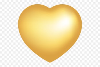 Vector golden heart-shaped metallic luster 