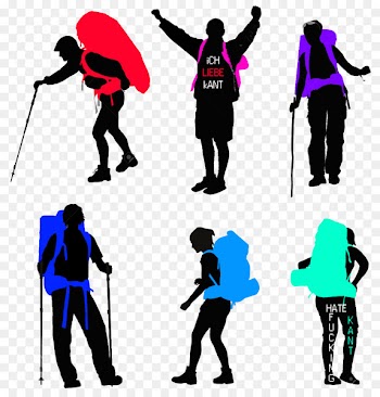 Vector graphics Backpacking Image Silhouette Illustration - Silhouette 