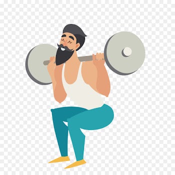 Vector graphics Fitness Centre Exercise Squat Physical fitness - cartoon weight lifting 