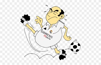 Vector Graphics Of Cartoon Soccer Player - Can T Play Soccer