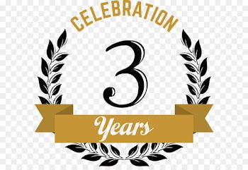 Vector graphics Portable Network Graphics Anniversary Clip art Royalty-free - happy 3rd anniversary 