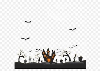 Vector Halloween Horror ghost castle 