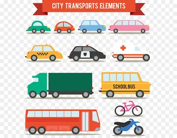 Vector hand-drawn cartoon vehicles 