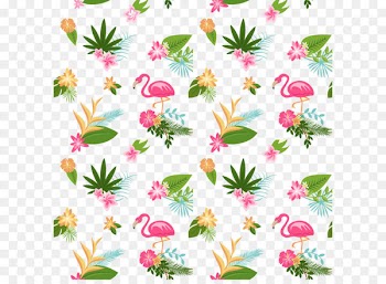 Vector hand-painted Flamingo background 