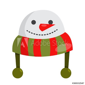 Vector holiday icon of red and white striped hat