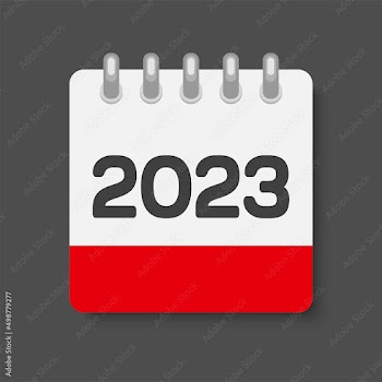 Vector icon calendar year 2023, icon of the year