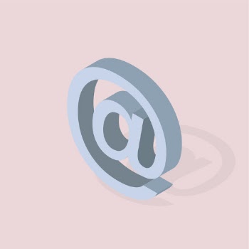 Vector icon of at symbol