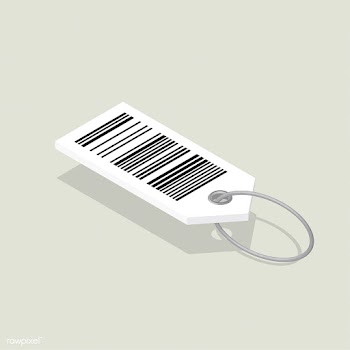 Vector icon of barcode tag | Free stock vector - 383343