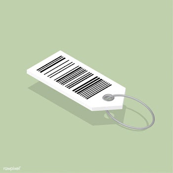 Vector icon of barcode tag | Free stock vector - 383441