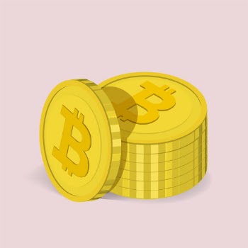 Vector icon of bitcoin icon