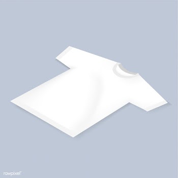 Vector icon of blank white tee mockup | Free stock vector - 382784