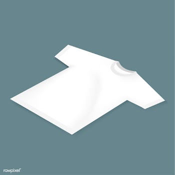 Vector icon of blank white tee mockup | Free stock vector - 383221