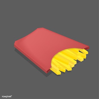 Vector icon of french fries | Free stock vector - 383251