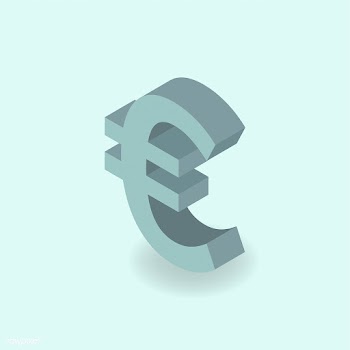 Vector icon of money Euro sign icon | Free stock vector - 382626