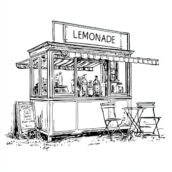 Vector Illustration of a Lemonade Stand