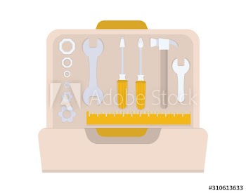 Vector illustration of a tools box for repair