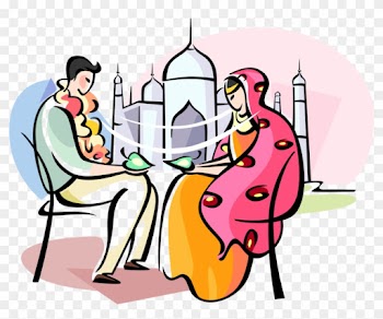 Vector Illustration Of Bengali Marriage Bride And Groom - Wedding