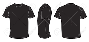 Vector Illustration Of Blank Black Men T-shirt Template, Front ...