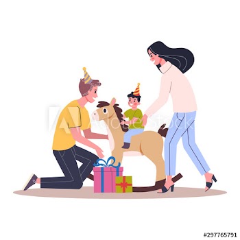Vector illustration of child birthday party