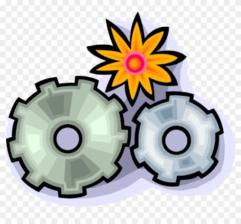 Vector Illustration Of Cogwheel Gear Mechanism Of Industrial - Vector Illustration Of Cogwheel Gear Mechanism Of Industrial