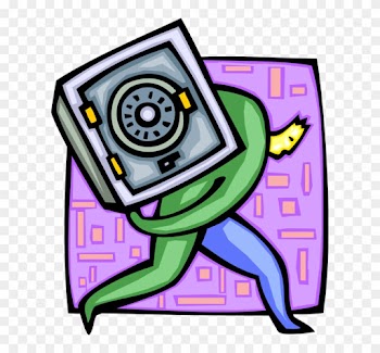 Vector Illustration Of Criminal Burglar Thief Robs - Paper