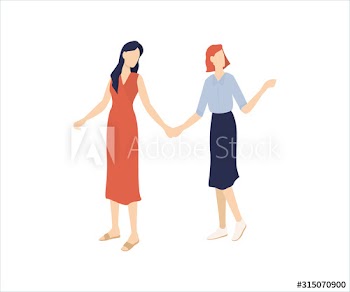 Vector illustration of cute romantic couple
