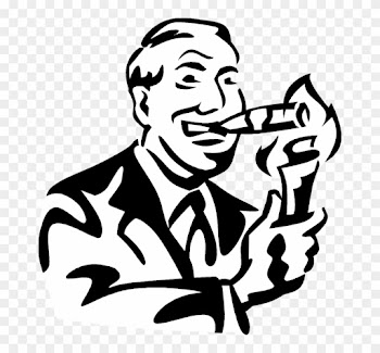 Vector Illustration Of Fat Cat Successful Businessman - Illustration