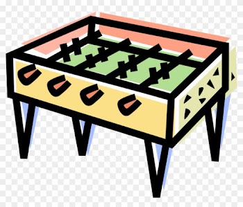 Vector Illustration Of Fuzball Foosball Table Football - Vector Illustration Of Fuzball Foosball Table Football