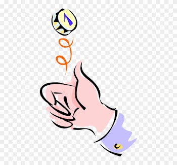 Vector Illustration Of Hand Flipping Money Coin In - Vector Illustration Of Hand Flipping Money Coin In