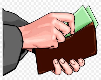 Vector Illustration Of Hands Retrieve Currency Money - Money In A Wallet
