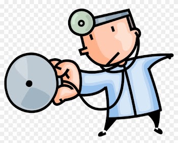 Vector Illustration Of Health Care Professional Doctor - Doctor With Stethoscope Cartoon