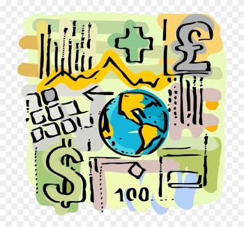 Vector Illustration Of International Finance Planet - Vector Illustration Of International Finance Planet