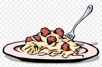 Vector Illustration Of Italian Pasta Spaghetti &amp; Meatball - Spaghetti Dinner
