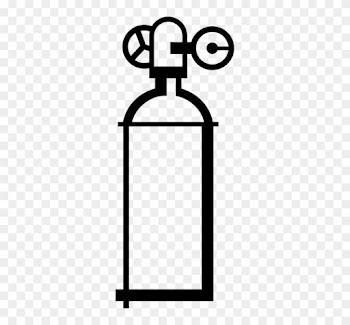 Vector Illustration Of Medical Oxygen Air Tank - Oxygen Tank Clip Art