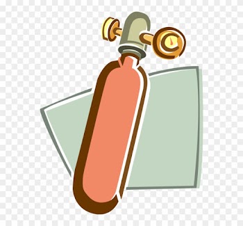 Vector Illustration Of Medical Oxygen Air Tank - Skateboarding