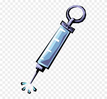 Vector Illustration Of Medical Vaccination Hypodermic - Needle Shots Clip Art