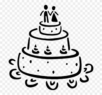 Vector Illustration Of Multi-tiered Wedding Cake Traditional - Bolo De Casamento Vetor Png