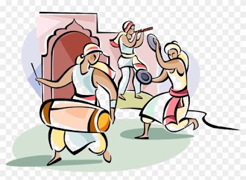 Vector Illustration Of Native American Indigenous People - Cartoon