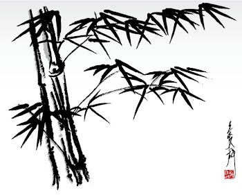 vector illustration of oriental bamboo painting