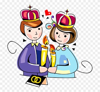Vector Illustration Of Orthodox Christian Wedding Bride - Cartoon
