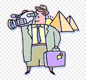 Vector Illustration Of Tourist On Vacation In Egypt - Vector Illustration Of Tourist On Vacation In Egypt
